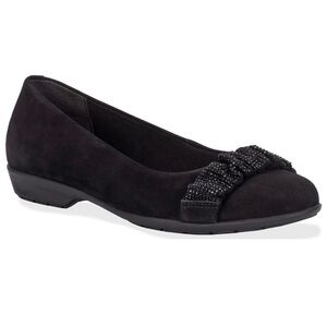 Ros Hommerson Fifi II Women's‎ Slip On Flats Ballet Loafers Black Nubuck 11N